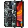 Mobigear Armor Stand iPhone 13 Hülle Hardcase Backcover Stoßfest mit Ständer - Grün