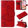 Mobigear Butterfly iPhone 16 Plus Hülle Klapphülle Geldbörse - Rot