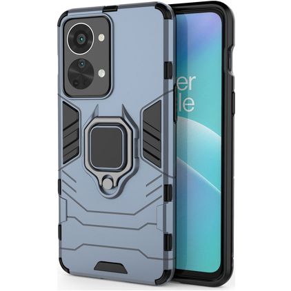 Mobigear Armor Ring OnePlus Nord 2T 5G Hardcase Backcover Shockproof mit Ringhalter - Blau