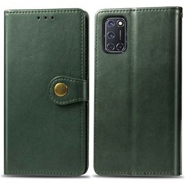 Mobigear Snap Button OPPO A52 Hülle Klapphülle Geldbörse - Grün Mobigear Snap Button OPPO A52 Hülle Klapphülle Geldbörse - Grün