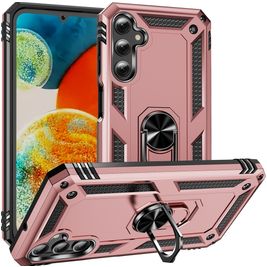 Mobigear Armor Ring Samsung Galaxy A24 Hülle Hardcase Backcover Stoßfest mit Ringhalter - Roségold