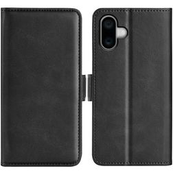 Mobigear Slim Magnet iPhone 16 Plus Hülle Klapphülle Geldbörse - Schwarz
