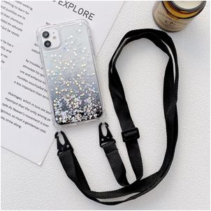 Mobigear Lanyard iPhone 13 Pro Max Flexibles TPU Handykette - Schwarz