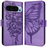 Mobigear Butterfly Google Pixel 9 Pro XL Hülle Klapphülle Geldbörse - Lila