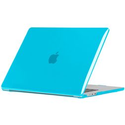 Mobigear Cream Matte Sparkling MacBook Air 13 Zoll (2022-2025) Hardcase Hülle MacBook Case - Blau - Model A2681 / A3113 / A3240