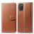 Mobigear Snap Button OPPO A72 Hülle Klapphülle Geldbörse - Cognac