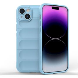 Mobigear Bumpy iPhone 15 Plus Hülle Flexibles TPU Backcover - Blau