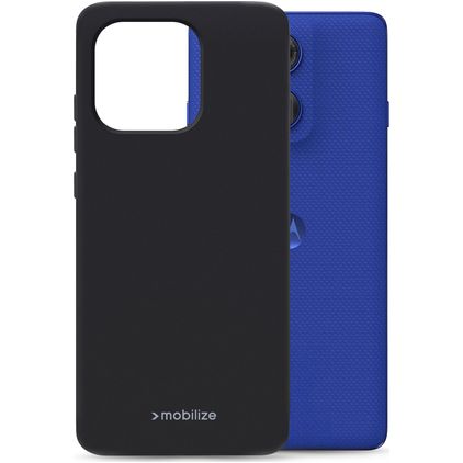 Mobilize Rubber Gelly Motorola Edge 60 Pro TPU (flexibel) Backcover - Schwarz