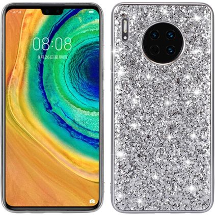 Mobigear Glitter Huawei Mate 30 Hülle Hardcase Backcover - Silber
