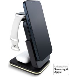 Mobilize 4in1 Detachable Ladestation Qi Wireless 15W - Schwarz