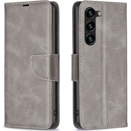 Mobigear Excellent Samsung Galaxy S24 Plus Hülle Klapphülle Geldbörse - Grau