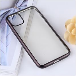 Mobigear Royal iPhone 11 Hülle Flexibles TPU Backcover - Schwarz / Transparent
