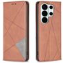 Mobigear Rhombus Slim Samsung Galaxy S26 Ultra Hülle Klapphülle - Braun
