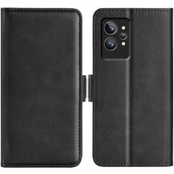 Mobigear Slim Magnet Realme GT2 Pro Hülle Klapphülle Geldbörse - Schwarz
