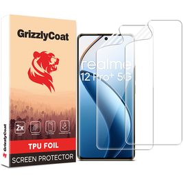 GrizzlyCoat Realme 12 Pro Plus Hydrogel TPU Displayschutz - Hüllenfreundlich (2er Pack)