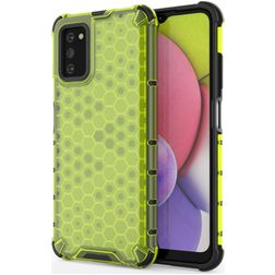 Mobigear Honeycomb Samsung Galaxy A03s Hülle Hardcase Backcover Stoßfest - Grün