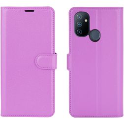Mobigear Classic OnePlus Nord N100 Hülle Klapphülle Geldbörse - Lila