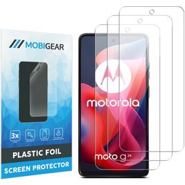 Mobigear Motorola Moto G24 Displayschutz Schutzfolie - Hüllenfreundlich (3er Pack)