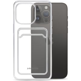 Mobilize Gelly Card Durchsichtig iPhone 14 Pro Max Hülle Flexibles TPU Backcover mit Kartenhalter - Transparent