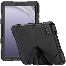 Xccess Survivor Essential Samsung Galaxy Tab A9 (2023) Stoßfeste Hardcase Hülle + Ständer - Schwarz