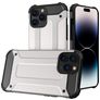Mobigear Outdoor iPhone 14 Pro Max Hülle Hardcase Backcover Stoßfest - Silber
