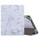 Mobigear Tri-Fold Marble iPad 6 (2018) Hülle Klapphülle + Stifthalter - Lila