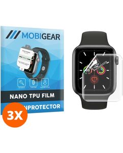Mobigear Apple Watch - 44 mm Hydrogel-TPU Displayschutz - Hüllenfreundlich (3er Pack)