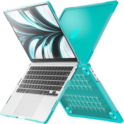 Mobigear Shockproof Pro MacBook Air 13 Zoll (2022-2026) Hardcase Hülle MacBook Case - Grün - Model A2681 / A3113 / A3240 / A3449