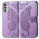 Mobigear Butterfly Motorola Moto G82 Hülle Klapphülle Geldbörse - Lila