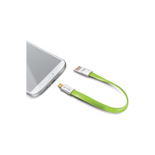 Celly Cable Data Micro USB Green Magnetic