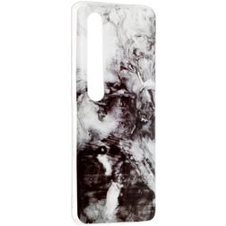 Mobigear Marble Xiaomi Mi 10 Hülle Flexibles TPU Backcover - Schwarz / Weiß
