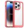 Mobigear Crystal iPhone 15 Pro Max Hülle Hardcase Backcover - Transparent / Rot