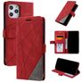 Mobigear Rhombus iPhone 12 Pro Max Hülle Klapphülle Geldbörse - Rot