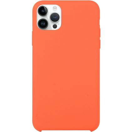 Mobigear Rubber Touch iPhone 15 Pro Max Silikon Hülle Backcover - Orange