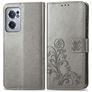 Mobigear Clover OnePlus Nord CE 2 Hülle Klapphülle Geldbörse - Grau