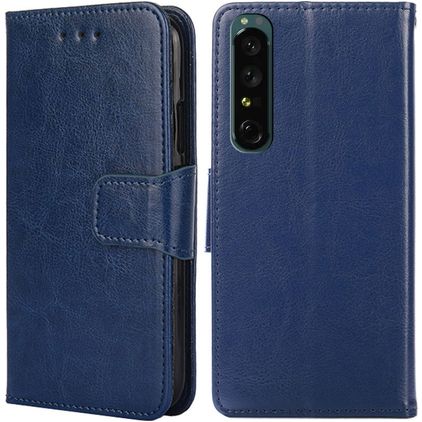 Mobigear Wallet Sony Xperia 1 IV Hülle Klapphülle Geldbörse - Dunkelblau