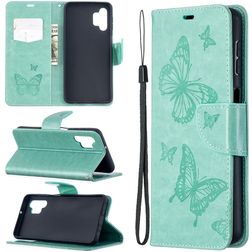 Mobigear Butterfly Samsung Galaxy A32 5G Hülle Klapphülle Geldbörse - Türkis