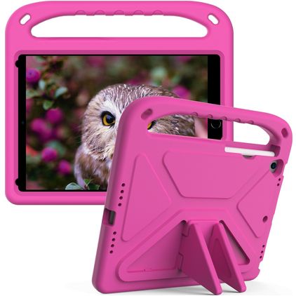 Mobigear AeroArmor iPad 8 (2020) Tablet Hülle für Kinder mit Tragegriff + Stifthalter - Pink