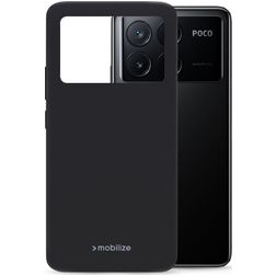 Mobilize Rubber Gelly POCO X6 Pro Hülle Flexibles TPU Backcover - Matt Black
