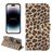 Mobigear Leopard iPhone 14 Pro Hülle Klapphülle Geldbörse - Gelb