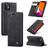 Caseme 013 iPhone 12 Mini Hülle Klapphülle Geldbörse - Schwarz