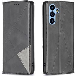 Mobigear Rhombus Slim Samsung Galaxy A54 Hülle Klapphülle - Schwarz