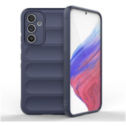 Mobigear Bumpy Samsung Galaxy A54 Hülle Flexibles TPU Backcover - Dunkelblau
