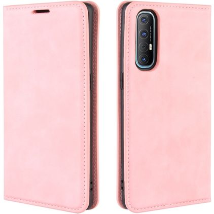 Mobigear Retro Slim OPPO Reno 3 Pro Hülle Klapphülle Geldbörse - Pink