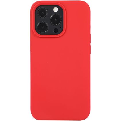 Mobigear Rubber Touch iPhone 14 Pro Silikon Hülle Backcover - Rot