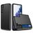 Mobigear Card Samsung Galaxy S21 Plus Hülle Hardcase Backcover Stoßfest mit Kartenhalter - Schwarz