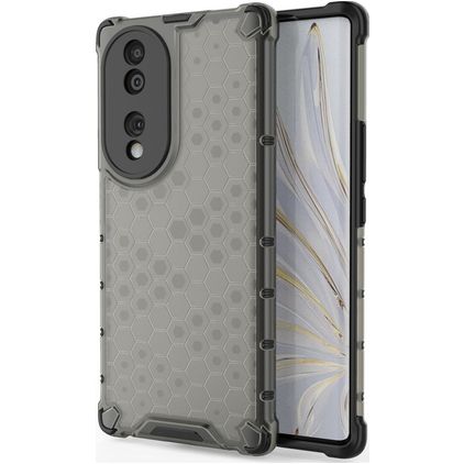 Mobigear Honeycomb HONOR 70 Hardcase Backcover Shockproof - Schwarz