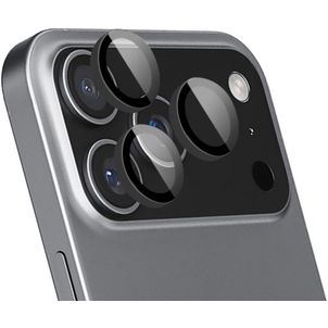 Mobiparts iPhone 17 Pro Max Panzerglas Gehärtetes Glas Kameralinsen Schutz - Hüllenfreundlich - Schwarz