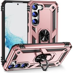Mobigear Armor Ring Samsung Galaxy S23 Hülle Hardcase Backcover Stoßfest mit Ringhalter - Roségold