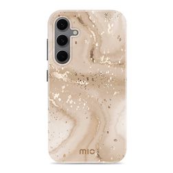 MIO Samsung Galaxy S24 FE MagSafe Hülle Hardcase Backcover - Gold Marble